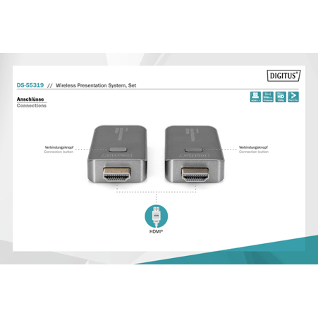DIGITUS Click & Present Mini | Wireless Präsentations-System
