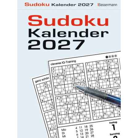Tagesblock Sudoku 2027 | 16,5 x 22 cm