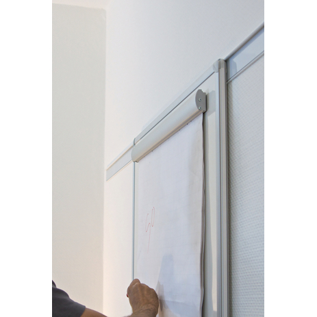 Flipchart Blockhalter PRO | magnetisch | Aluminium | 700 x 55 mm | silber