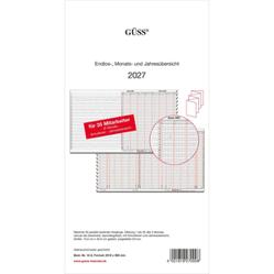Endlos-Monats- und Jahresübersicht für 35 Mitarbeiter/Projekte Kalendarium 2027